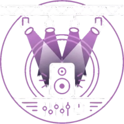 Verlichting en geluid voor een evenement.